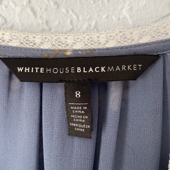 White House Black Market Size 8 Floral Top - Picture 2 of 6